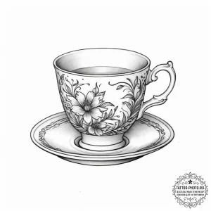 Tattoo sketch teacup tattoo - эскиз тату (№1756060939_0, 24.08.2025 18:42) — tattoo-photo.ru