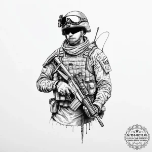Tattoo sketch soldier with a thread, concept... - эскиз тату (№1756061549_0, 24.08.2025 18:52) — tattoo-photo.ru