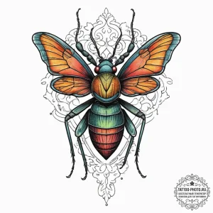 Tattoo sketch leaf-footed bug, tattoo flash s... - эскиз тату (№1756062344_0, 24.08.2025 19:05) — tattoo-photo.ru