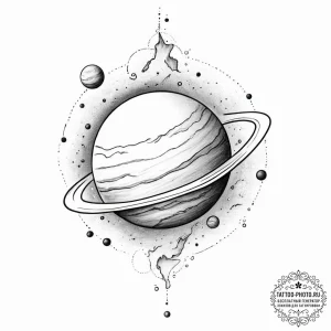 Tattoo sketch планеты, tattoo line art, soft... - эскиз тату (№1756062947_0, 24.08.2025 19:15) — tattoo-photo.ru