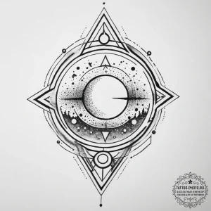 Tattoo sketch cosmic portrayal, artistic tatt... - эскиз тату (№1756064961_0, 24.08.2025 19:49) — tattoo-photo.ru