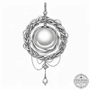 Tattoo sketch pearl string tattoo - эскиз тату (№1756067582_0, 24.08.2025 20:33) — tattoo-photo.ru