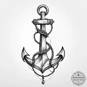 Tattoo sketch anchor - эскиз тату (№1756067776_0, 24.08.2025 20:36) — tattoo-photo.ru