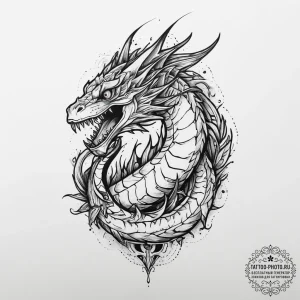Tattoo sketch basilisk, tattoo flash sheet de... - эскиз тату (№1756068580_0, 24.08.2025 20:49) — tattoo-photo.ru
