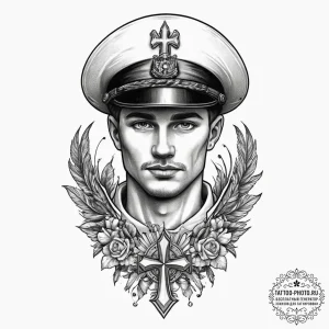 Tattoo sketch soldier with a needle, tattoo f... - эскиз тату (№1756097177_0, 25.08.2025 04:46) — tattoo-photo.ru