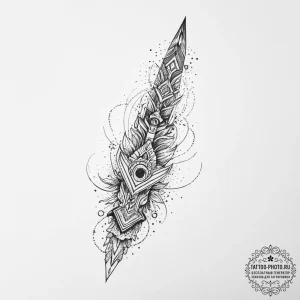 Tattoo sketch knife, concept art for tattoo,... - эскиз тату (№1756099383_0, 25.08.2025 05:23) — tattoo-photo.ru