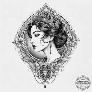 Tattoo sketch kingdom, artistic tattoo sketch... - эскиз тату (№1756103740_0, 25.08.2025 06:35) — tattoo-photo.ru
