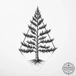 Tattoo sketch dotwork дерево из точек, concep... - эскиз тату (№1756105535_0, 25.08.2025 07:05) — tattoo-photo.ru