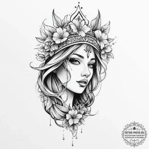 Tattoo sketch blessed narrative - эскиз тату (№1756113993_0, 25.08.2025 09:26) — tattoo-photo.ru