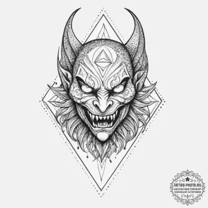 Tattoo sketch hobgoblin, tattoo sketch design... - эскиз тату (№1756114587_0, 25.08.2025 09:36) — tattoo-photo.ru