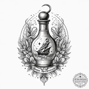 Tattoo sketch potion, artistic tattoo sketch,... - эскиз тату (№1756117556_0, 25.08.2025 10:25) — tattoo-photo.ru