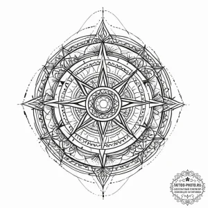 Tattoo sketch ship's wheel, concept art for t... - эскиз тату (№1756121483_0, 25.08.2025 11:31) — tattoo-photo.ru