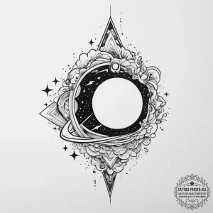 Tattoo sketch cosmic universe, concept art fo... - эскиз тату (№1756123057_0, 25.08.2025 11:57) — tattoo-photo.ru