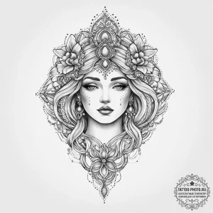 Tattoo sketch divine legend, tattoo line art,... - эскиз тату (№1756126624_0, 25.08.2025 12:57) — tattoo-photo.ru