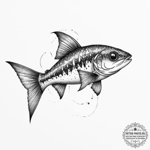 Tattoo sketch harlequin rasbora, artistic tat... - эскиз тату (№1756127239_0, 25.08.2025 13:07) — tattoo-photo.ru