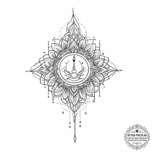 Tattoo sketch enlightenment, tattoo sketch de... - эскиз тату (№1756128224_0, 25.08.2025 13:23) — tattoo-photo.ru