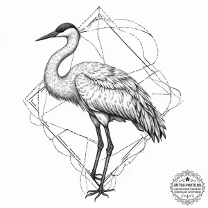 Tattoo sketch sandhill crane, tattoo drawing... - эскиз тату (№1756129426_0, 25.08.2025 13:43) — tattoo-photo.ru