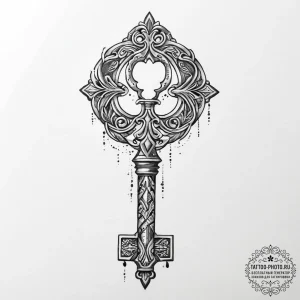 Tattoo sketch magical key - эскиз тату (№1756129817_0, 25.08.2025 13:50) — tattoo-photo.ru