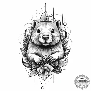 Tattoo sketch beaver, tattoo flash sheet desi... - эскиз тату (№1756130402_0, 25.08.2025 14:00) — tattoo-photo.ru