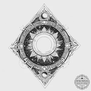 Tattoo sketch cosmic existence, tattoo sketch... - эскиз тату (№1756131602_0, 25.08.2025 14:20) — tattoo-photo.ru
