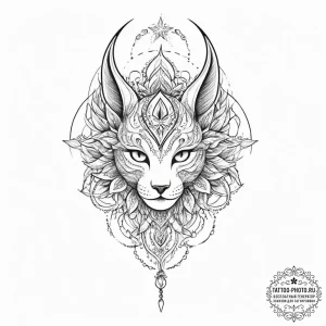 Tattoo sketch mystical character, tattoo flas... - эскиз тату (№1756132199_0, 25.08.2025 14:29) — tattoo-photo.ru