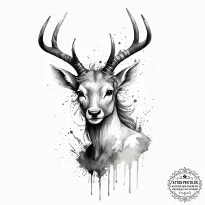 Tattoo sketch faun, artistic tattoo sketch, o... - эскиз тату (№1756132394_0, 25.08.2025 14:33) — tattoo-photo.ru