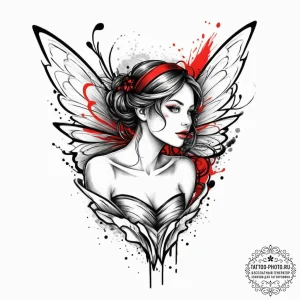 Tattoo sketch fairy tattoo, tattoo sketch des... - эскиз тату (№1756134959_0, 25.08.2025 15:15) — tattoo-photo.ru