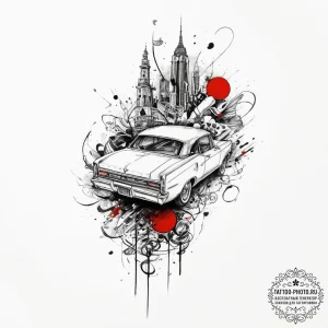 Tattoo sketch road, artistic tattoo sketch, o... - эскиз тату (№1756135955_0, 25.08.2025 15:32) — tattoo-photo.ru