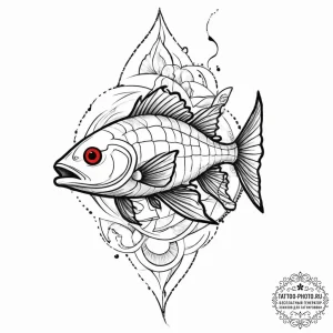 Tattoo sketch flashlight fish, tattoo line ar... - эскиз тату (№1756136541_0, 25.08.2025 15:42) — tattoo-photo.ru