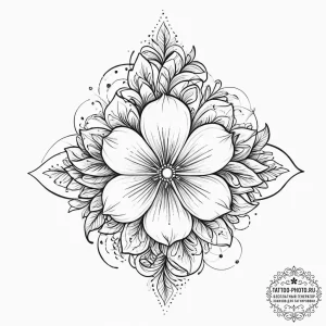 Tattoo sketch vanilla flower, tattoo drawing... - эскиз тату (№1756137128_0, 25.08.2025 15:52) — tattoo-photo.ru