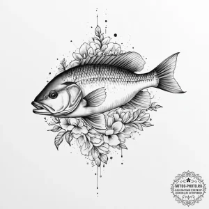 Tattoo sketch seabass - эскиз тату (№1756137523_0, 25.08.2025 15:58) — tattoo-photo.ru