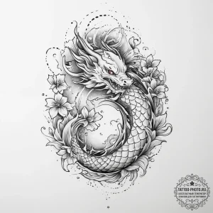 Tattoo sketch cosmic rebirth, concept art for... - эскиз тату (№1756139113_0, 25.08.2025 16:25) — tattoo-photo.ru