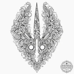 Tattoo sketch scissors, ink illustration for... - эскиз тату (№1756141075_0, 25.08.2025 16:57) — tattoo-photo.ru