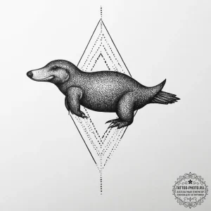 Tattoo sketch platypus, artistic tattoo sketc... - эскиз тату (№1756141465_0, 25.08.2025 17:04) — tattoo-photo.ru