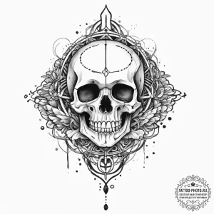 Tattoo sketch hieroglyphic symbol for "death"... - эскиз тату (№1756141856_0, 25.08.2025 17:10) — tattoo-photo.ru