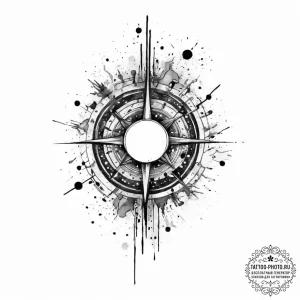 Tattoo sketch cosmic sound, ink illustration... - эскиз тату (№1756142640_0, 25.08.2025 17:24) — tattoo-photo.ru