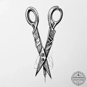 Tattoo sketch hands with a scissors, artistic... - эскиз тату (№1756146015_0, 25.08.2025 18:20) — tattoo-photo.ru