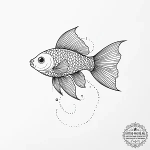 Tattoo sketch guppy, tattoo drawing outline,... - эскиз тату (№1756146609_0, 25.08.2025 18:30) — tattoo-photo.ru