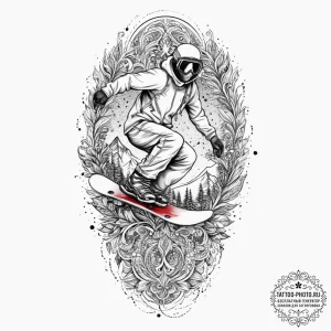 Tattoo sketch snowboarding person snowboardin... - эскиз тату (№1756147199_0, 25.08.2025 18:39) — tattoo-photo.ru