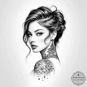 Tattoo sketch reflection - эскиз тату (№1756153408_0, 25.08.2025 20:23) — tattoo-photo.ru