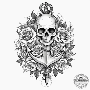 Tattoo sketch anchor, tattoo flash sheet desi... - эскиз тату (№1756156218_0, 25.08.2025 21:10) — tattoo-photo.ru