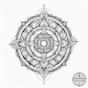 Tattoo sketch cosmic presence, tattoo line ar... - эскиз тату (№1756158011_0, 25.08.2025 21:40) — tattoo-photo.ru
