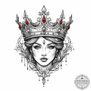 Tattoo sketch crown, tattoo drawing outline,... - эскиз тату (№1756159230_0, 25.08.2025 22:00) — tattoo-photo.ru