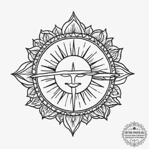 Tattoo sketch uraeus with a sun, tattoo line... - эскиз тату (№1756159428_0, 25.08.2025 22:03) — tattoo-photo.ru