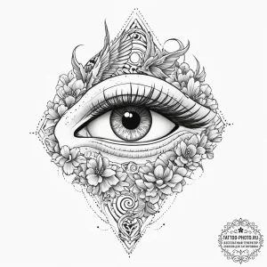 Tattoo sketch eye of horus with a falcon, con... - эскиз тату (№1756159809_0, 25.08.2025 22:10) — tattoo-photo.ru