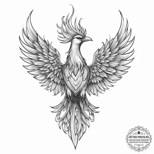 Tattoo sketch slavic firebird, ink illustrati... - эскиз тату (№1756163655_0, 25.08.2025 23:14) — tattoo-photo.ru