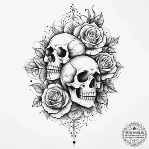 Tattoo sketch spiritual portrayal, artistic t... - эскиз тату (№1756164065_0, 25.08.2025 23:21) — tattoo-photo.ru