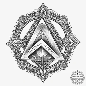 Tattoo sketch dagaz rune with a bird, artisti... - эскиз тату (№1756166280_0, 25.08.2025 23:58) — tattoo-photo.ru