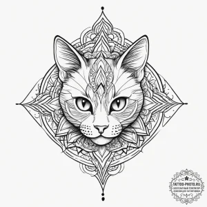 Tattoo sketch playful kitten tattoo, tattoo d... - эскиз тату (№1756166683_0, 26.08.2025 00:04) — tattoo-photo.ru