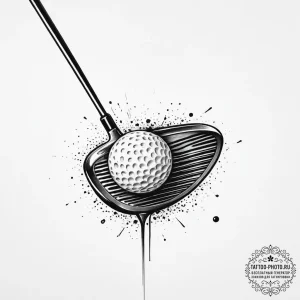 Tattoo sketch golf golf club and ball, ink il... - эскиз тату (№1756168091_0, 26.08.2025 00:28) — tattoo-photo.ru
